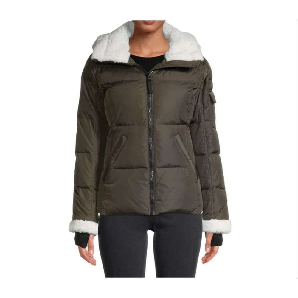 S13 New York green Sherpa down puffer jacket size M